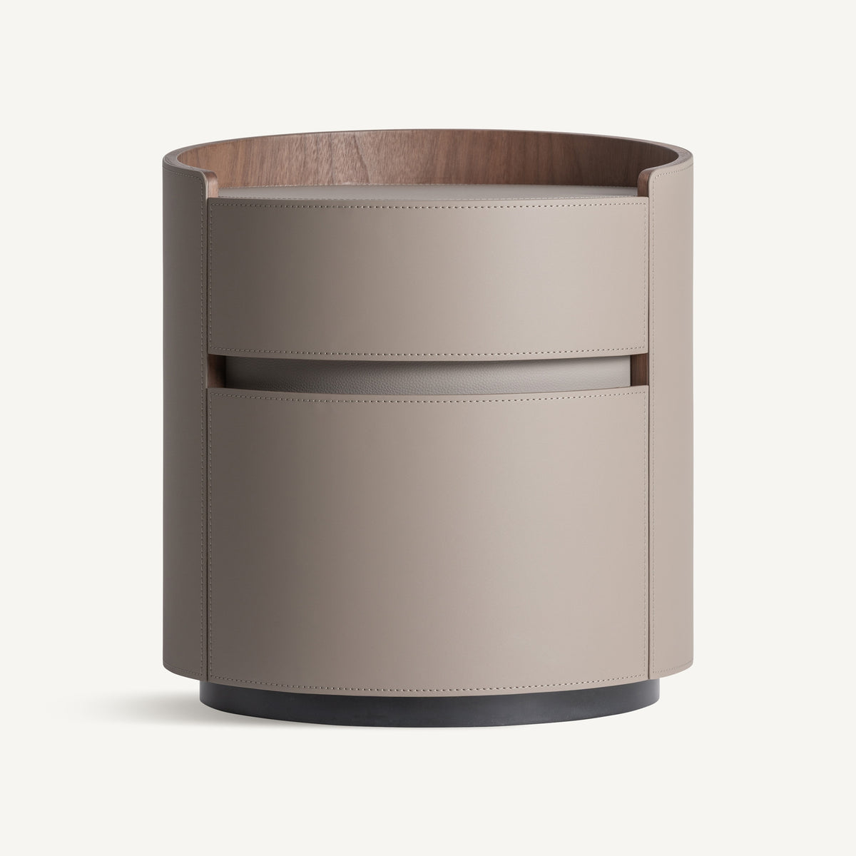 Mesita de noche Kandern — Madera contrachapada marrón claro