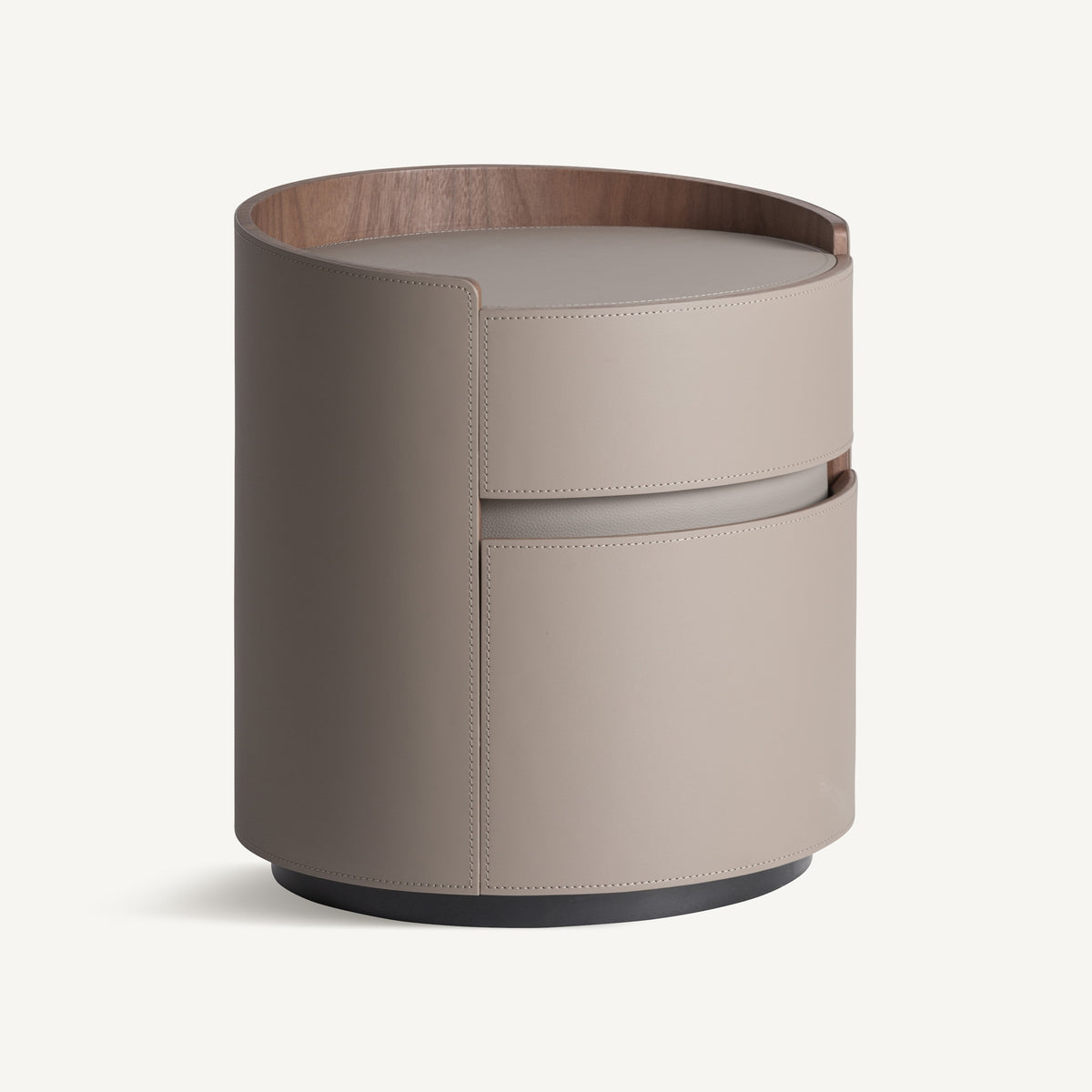 Mesita de noche Kandern — Madera contrachapada marrón claro