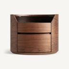 Mesita de noche Lecco — Madera contrachapada marrón