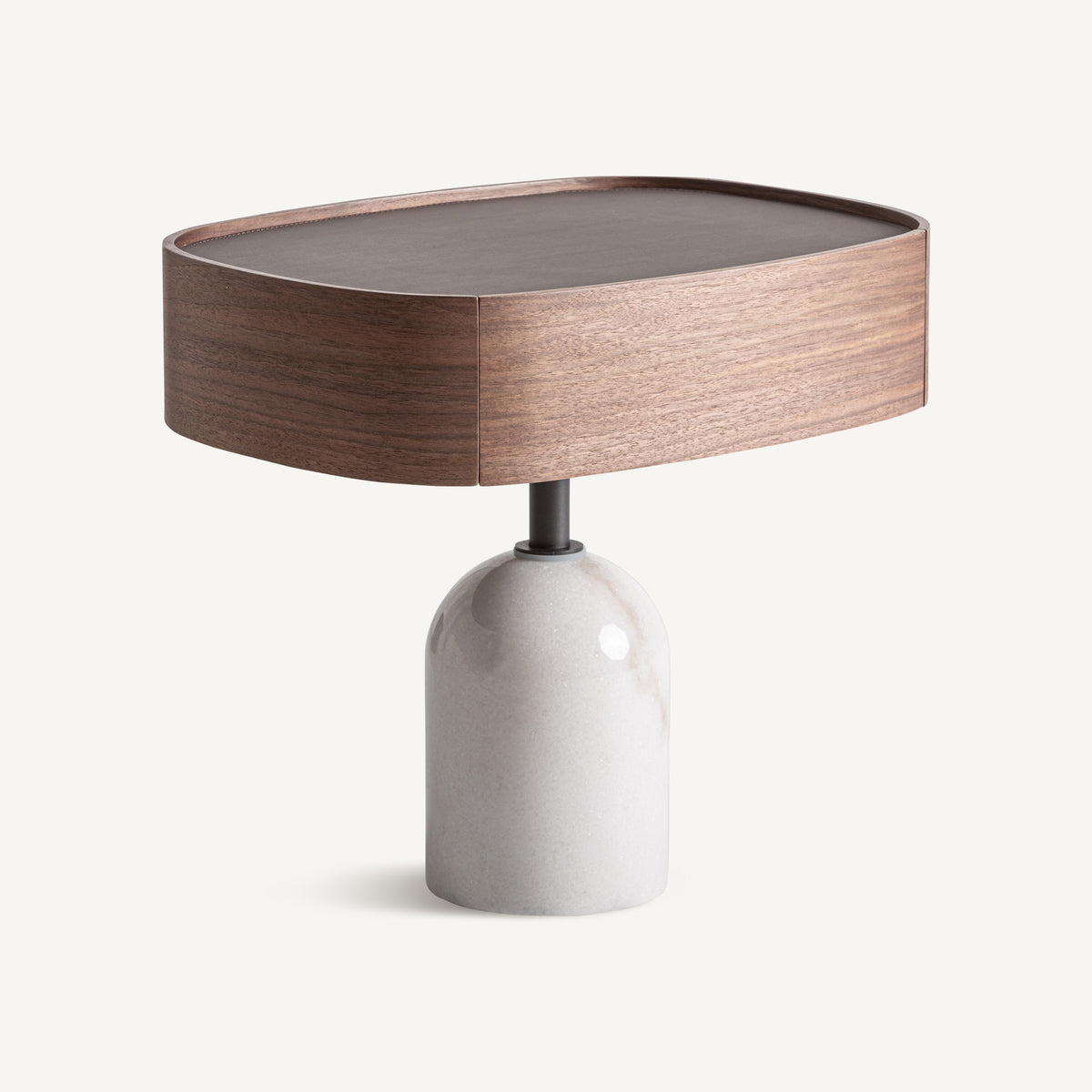 Mesita de noche Mens — Madera contrachapada nogal