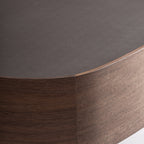 Mesita de noche Mens — Madera contrachapada nogal