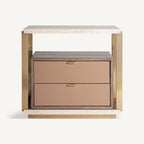 Mesita de noche Monza — Travertino beige