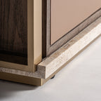 Mesita de noche Monza — Travertino beige