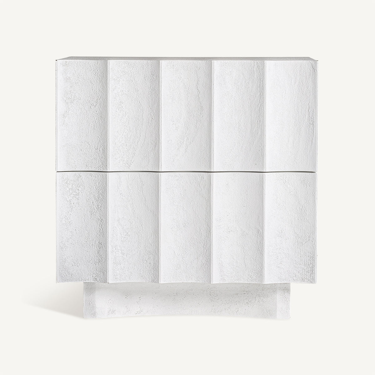 Mesita de noche Mulcey — Madera dm blanco desgastado