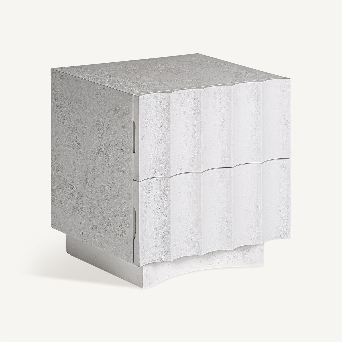 Mesita de noche Mulcey — Madera dm blanco desgastado