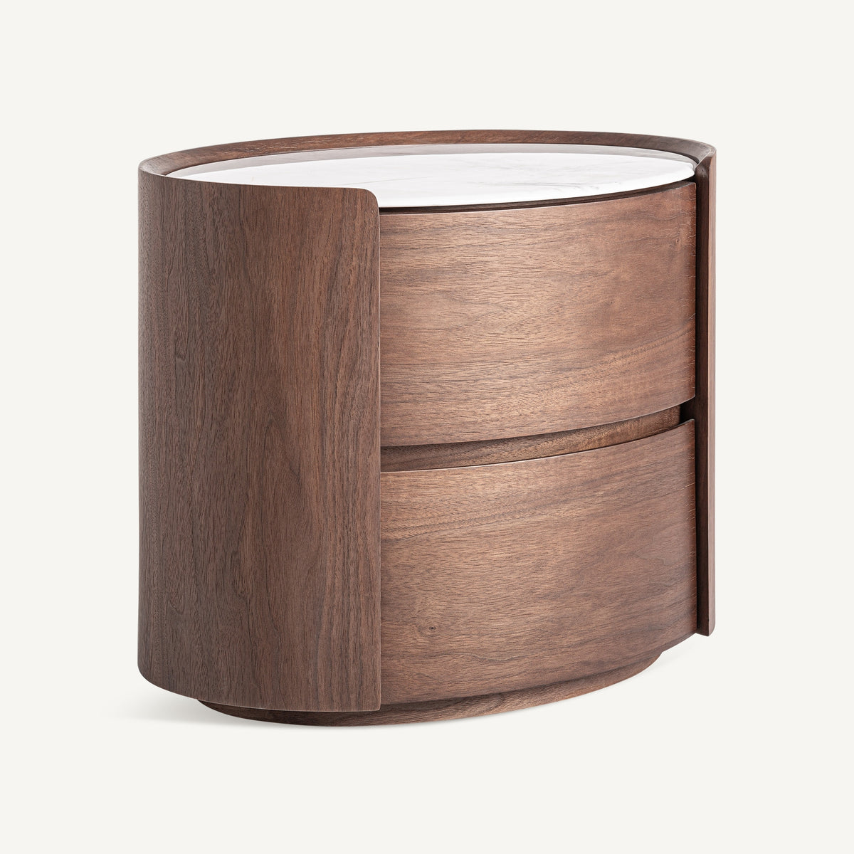 Mesita de noche Stuetta — Madera contrachapada marrón claro