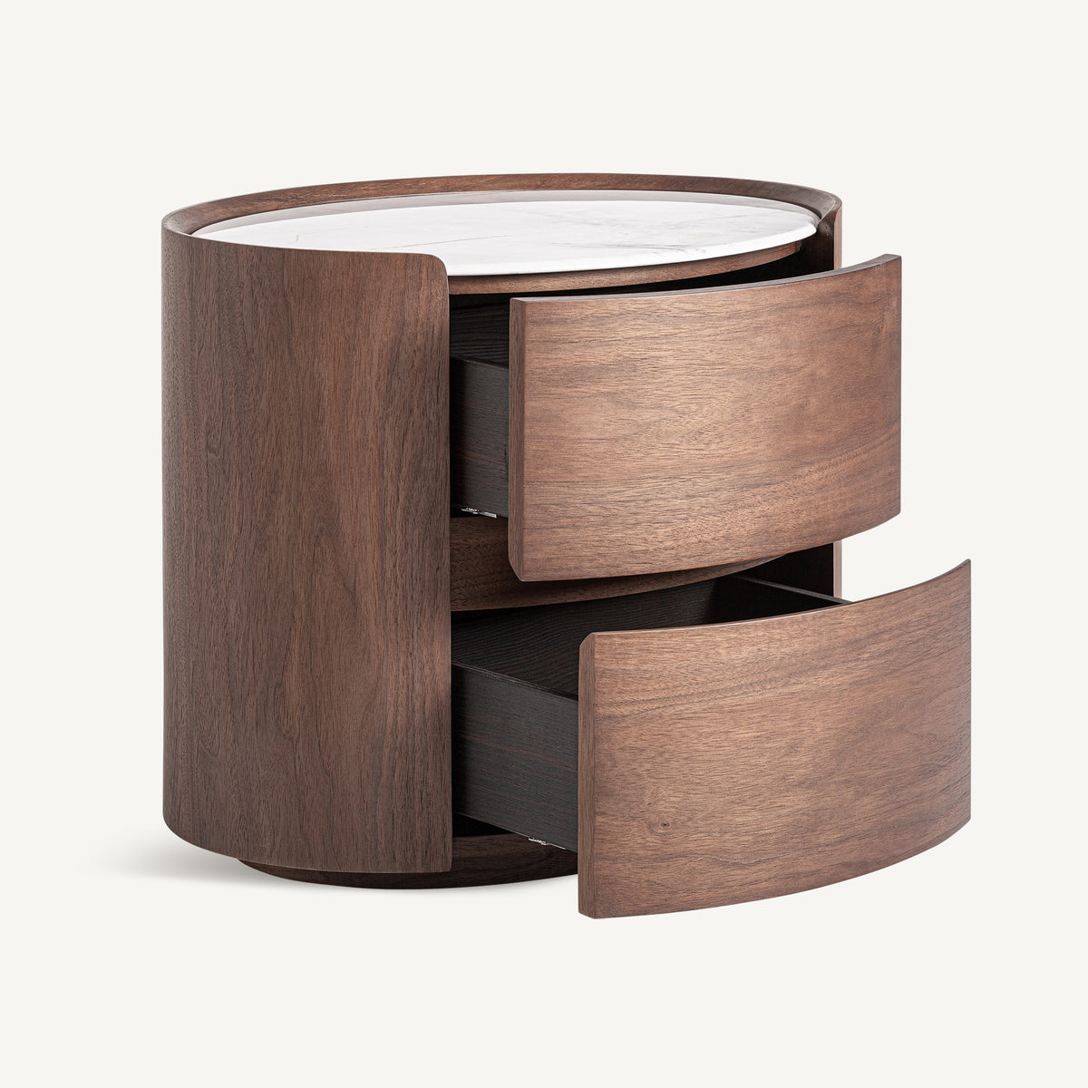 Mesita de noche Stuetta — Madera contrachapada marrón claro