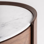 Mesita de noche Stuetta — Madera contrachapada marrón claro