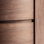 Mesita de noche Stuetta — Madera contrachapada marrón claro