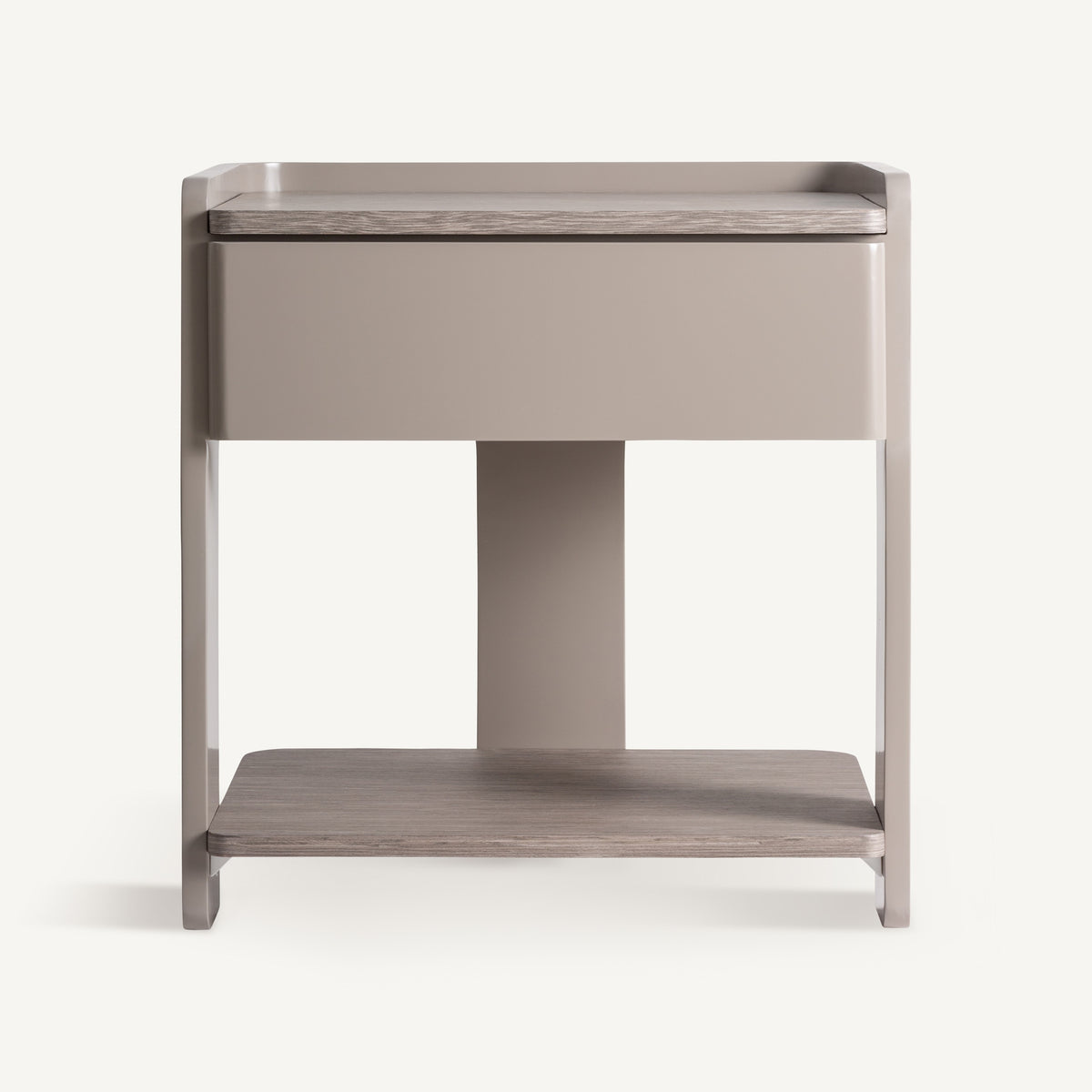 Mesita de noche Theys — Madera contrachapada topo