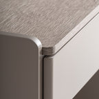 Mesita de noche Theys — Madera contrachapada topo