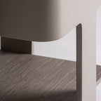 Mesita de noche Theys — Madera contrachapada topo