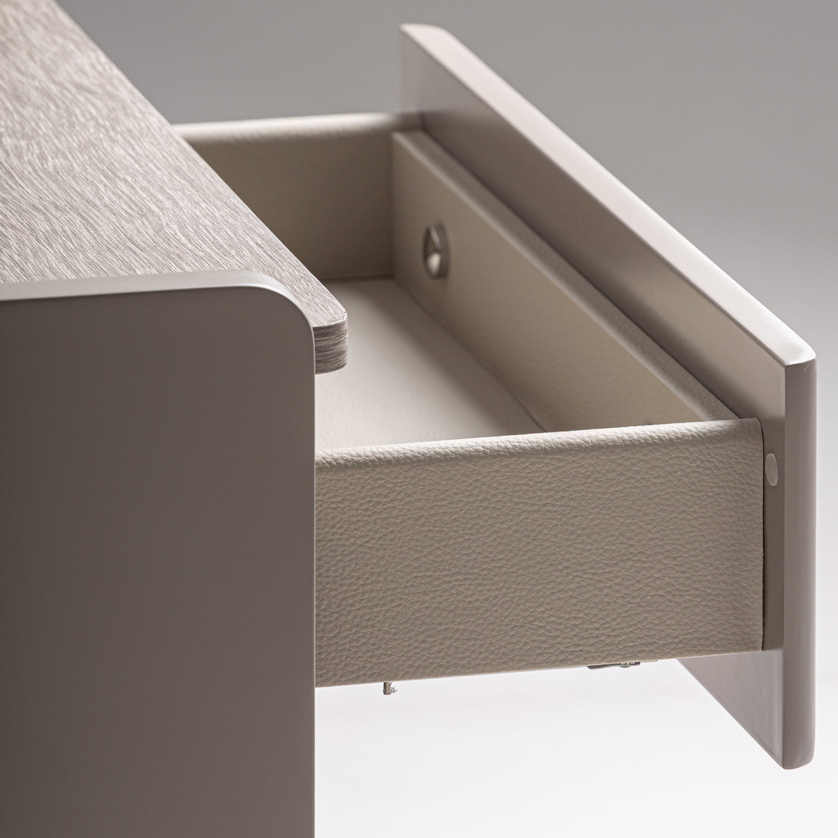 Mesita de noche Theys — Madera contrachapada topo