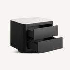 Mesita de noche Wholen — Madera dm negro