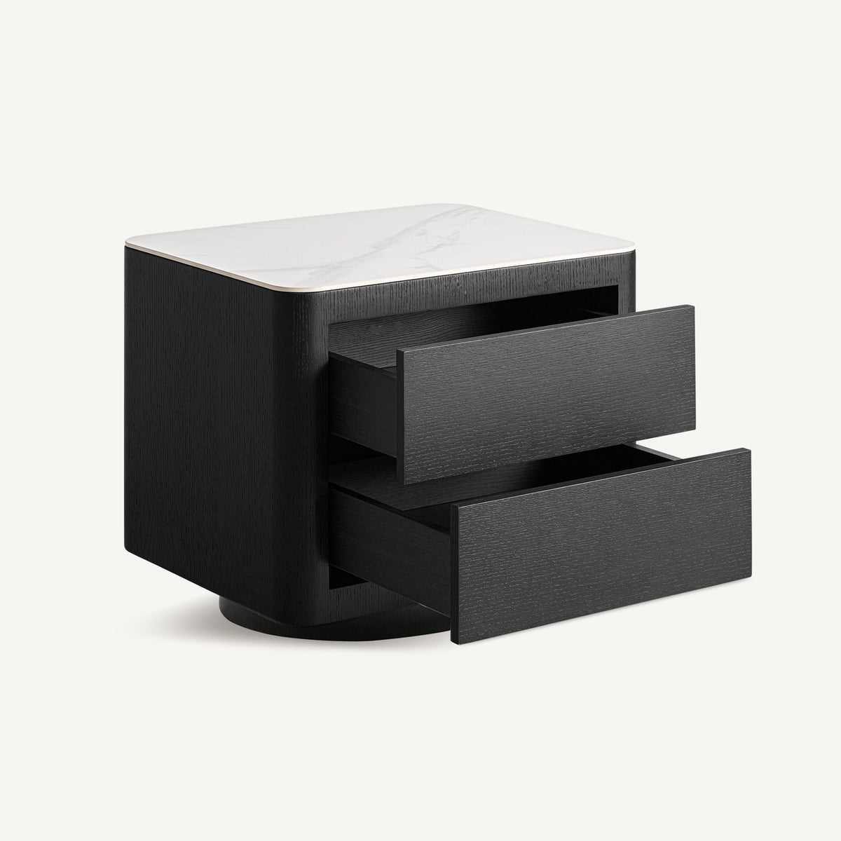 Mesita de noche Wholen — Madera dm negro