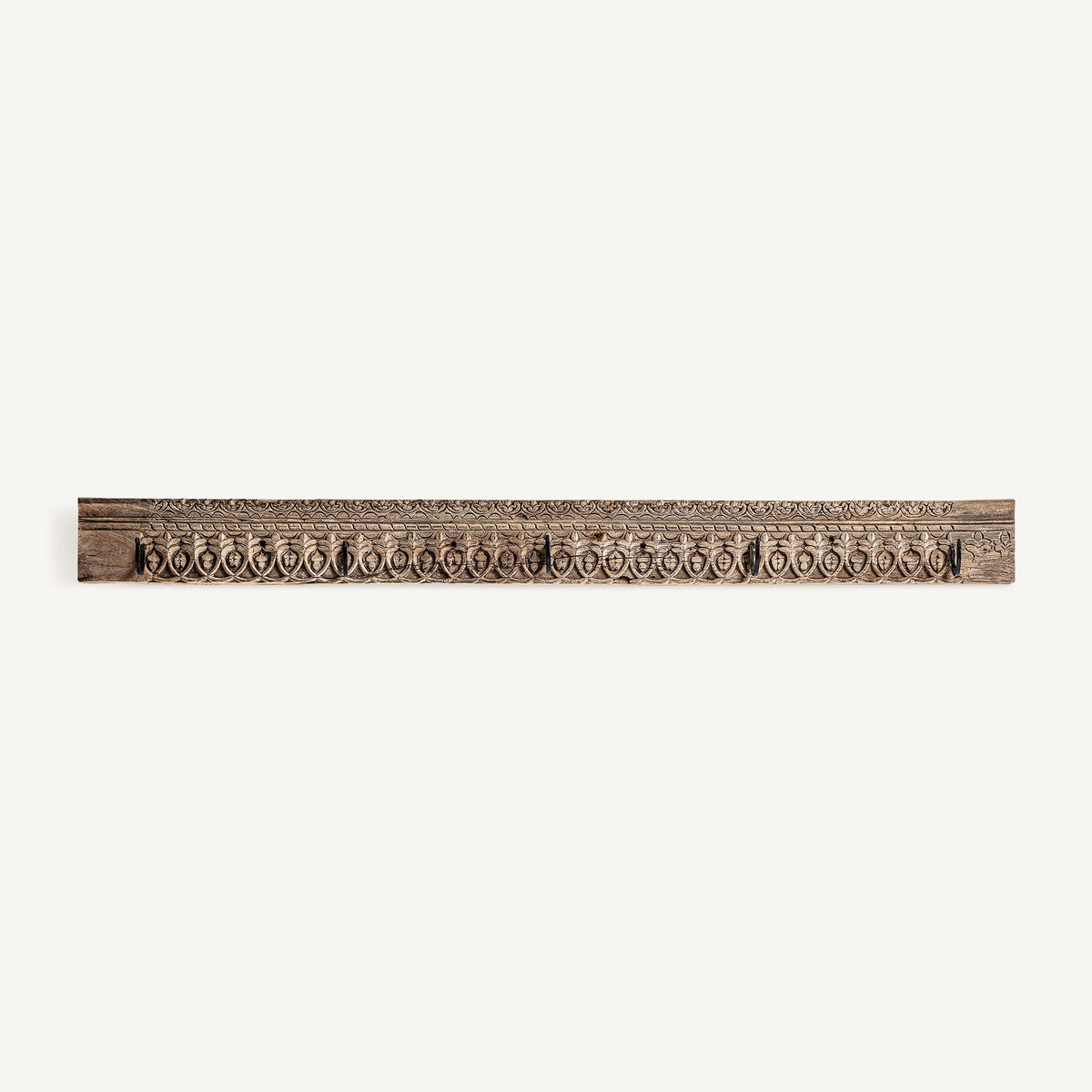 Percha Cain — Madera de teca marrón