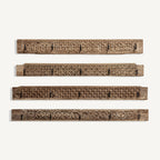 Percha Cain — Madera de teca marrón