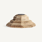 Portavela Dhobley — Madera de teca marrón claro tallado