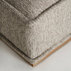 Puf Vittel — Poliéster beige jaspeado