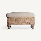 Reposapiés Retz — Madera de mango crema