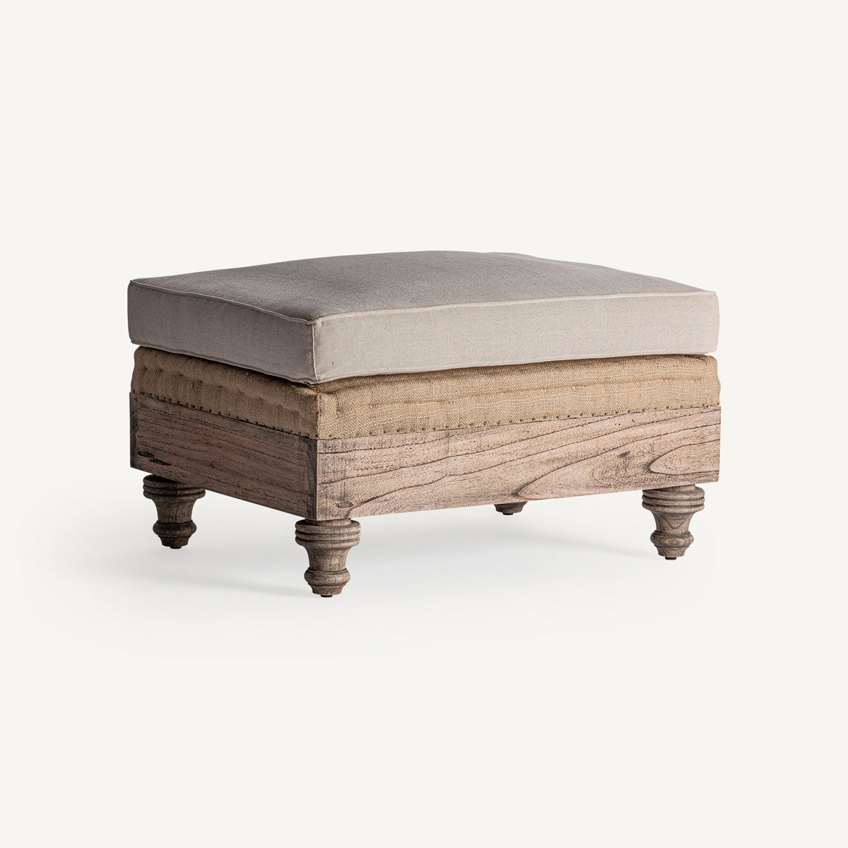 Reposapiés Retz — Madera de mango crema