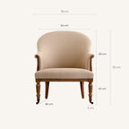 Sillón Ault — Madera de fresno arena envejecido