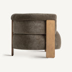 Sillón Auronzo — Poliéster verde chenilla