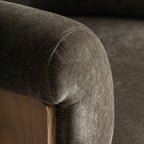 Sillón Auronzo — Poliéster verde chenilla