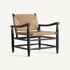 Sillón Dalvik — Madera de caucho negro