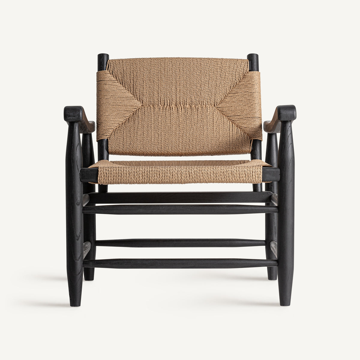 Sillón Dalvik — Madera de caucho negro