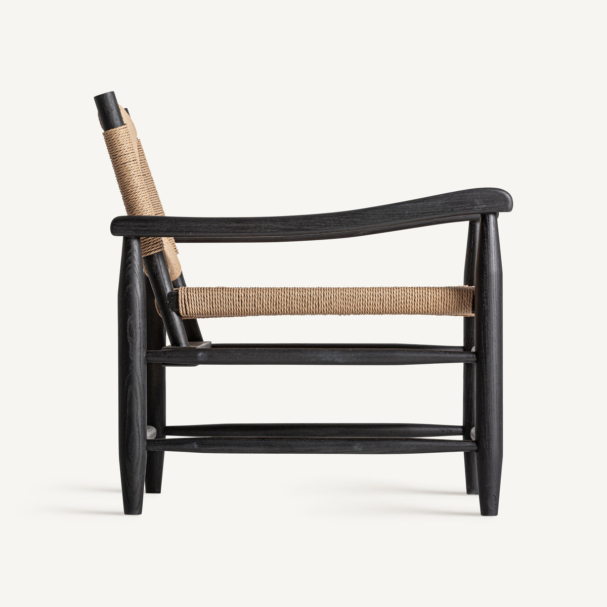Sillón Dalvik — Madera de caucho negro