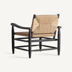 Sillón Dalvik — Madera de caucho negro