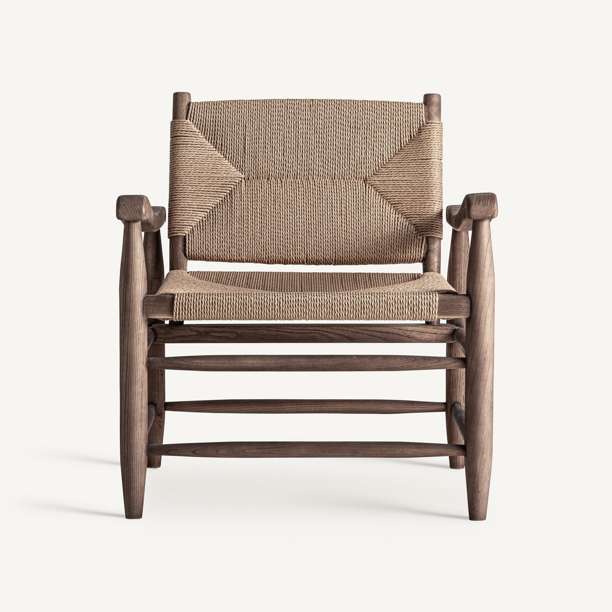 Sillón Driedorf — Madera de caucho marrón claro