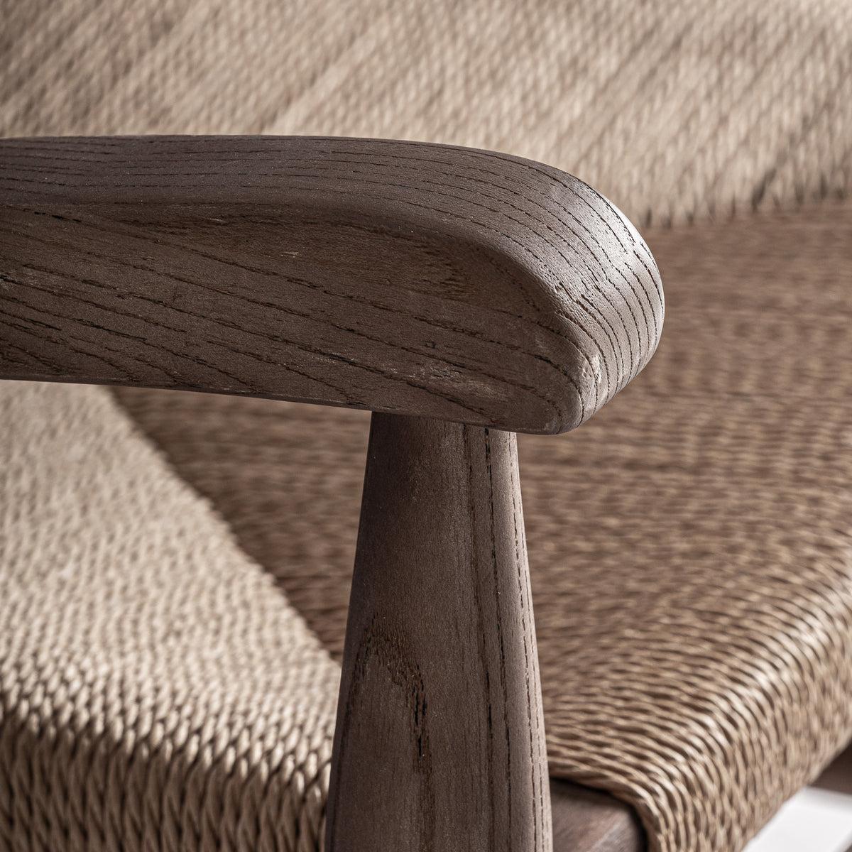 Sillón Driedorf — Madera de caucho marrón claro