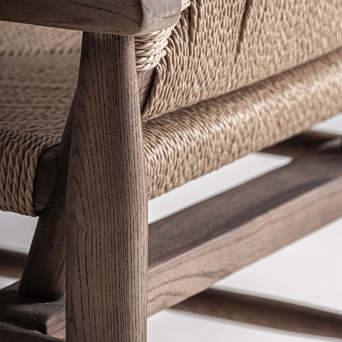 Sillón Driedorf — Madera de caucho marrón claro