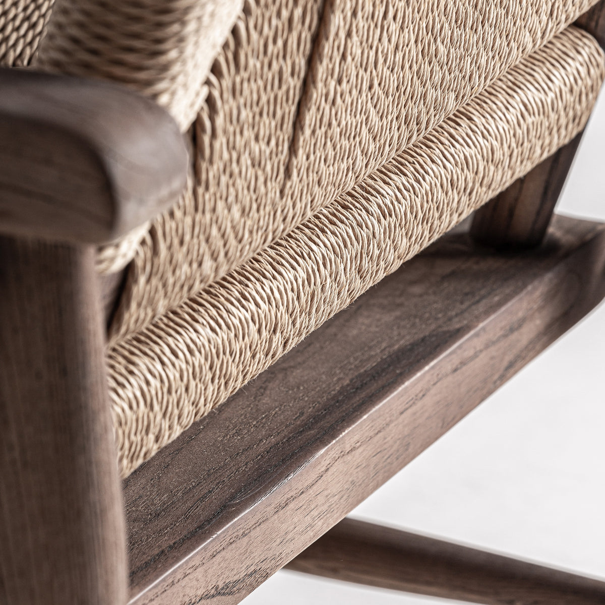 Sillón Driedorf — Madera de caucho marrón claro