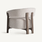 Sillón Kelan — poliéster blanco roto