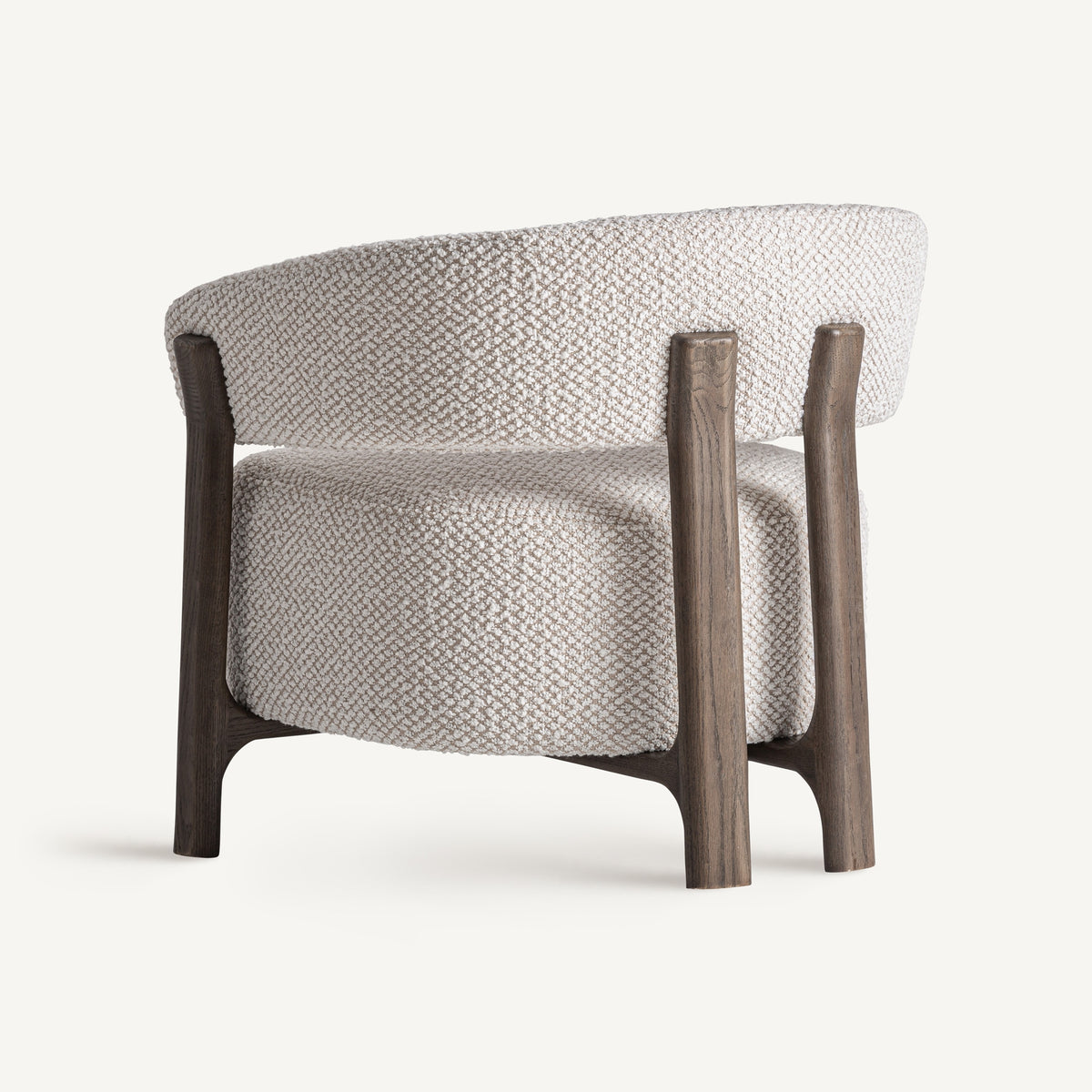 Sillón Kelan — poliéster blanco roto