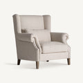 Sillón Leiston — poliéster crema