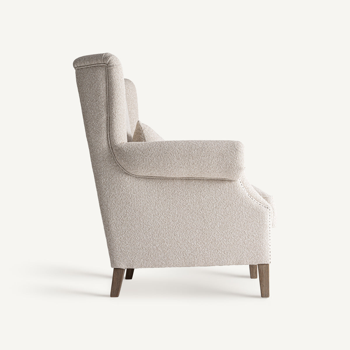 Sillón Leiston — poliéster crema