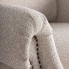 Sillón Leiston — poliéster crema