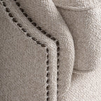 Sillón Leiston — poliéster crema