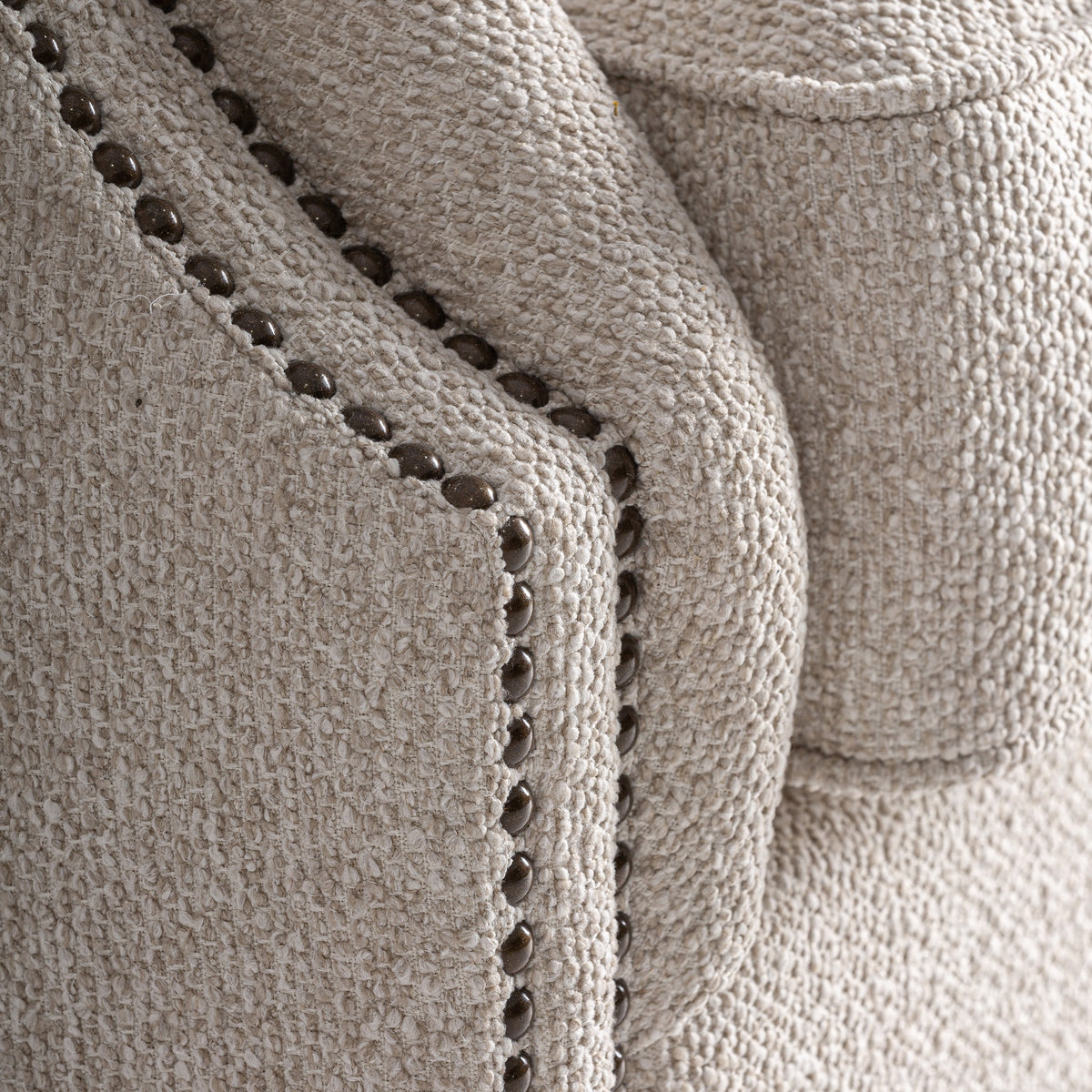 Sillón Leiston — poliéster crema