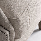 Sillón Leiston — poliéster crema