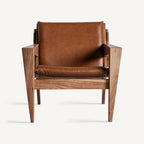 Sillón Melle — Piel marrón