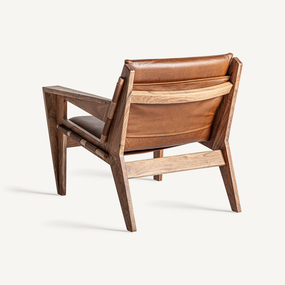 Sillón Melle — Piel marrón