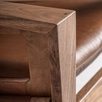 Sillón Melle — Piel marrón
