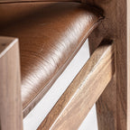 Sillón Melle — Piel marrón