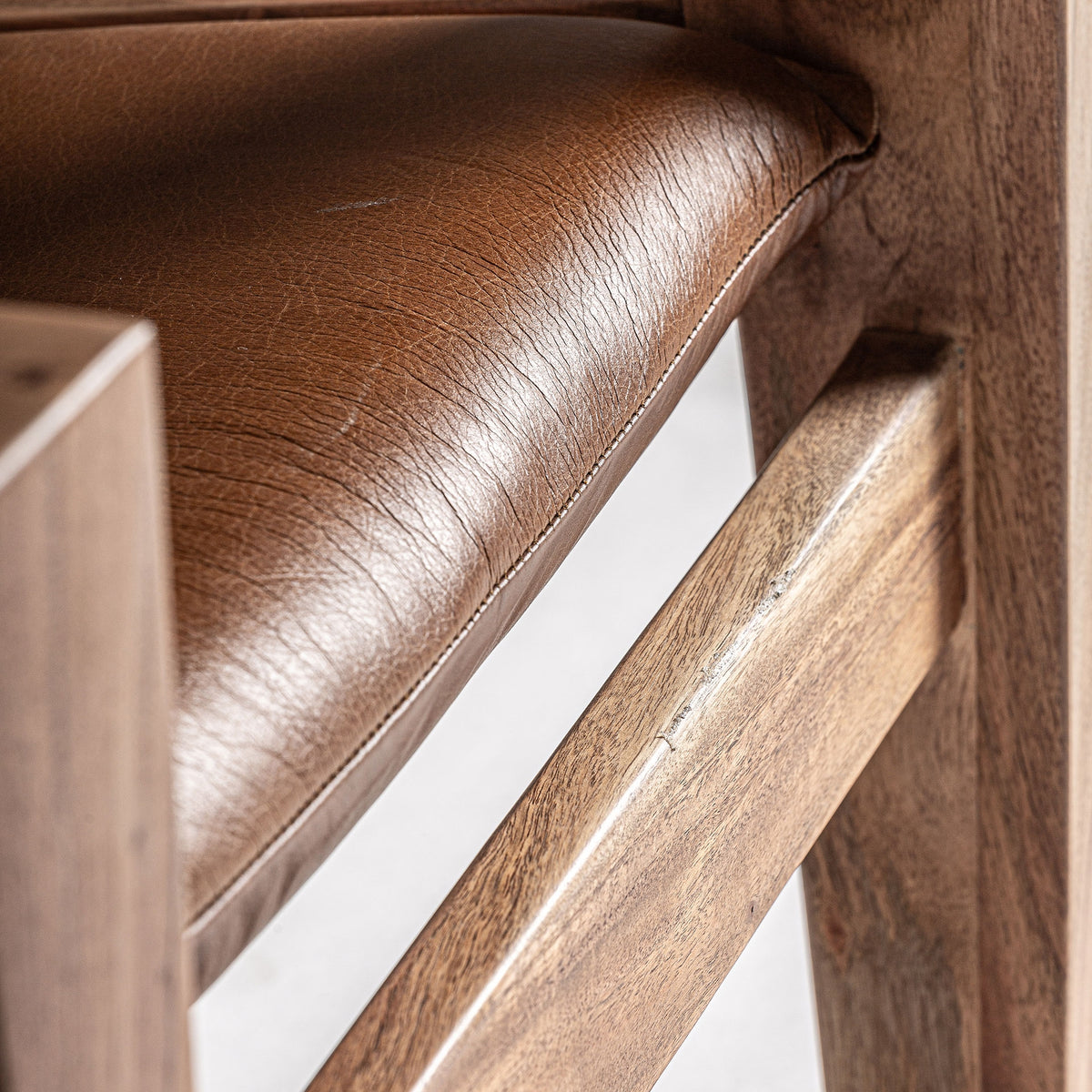 Sillón Melle — Piel marrón