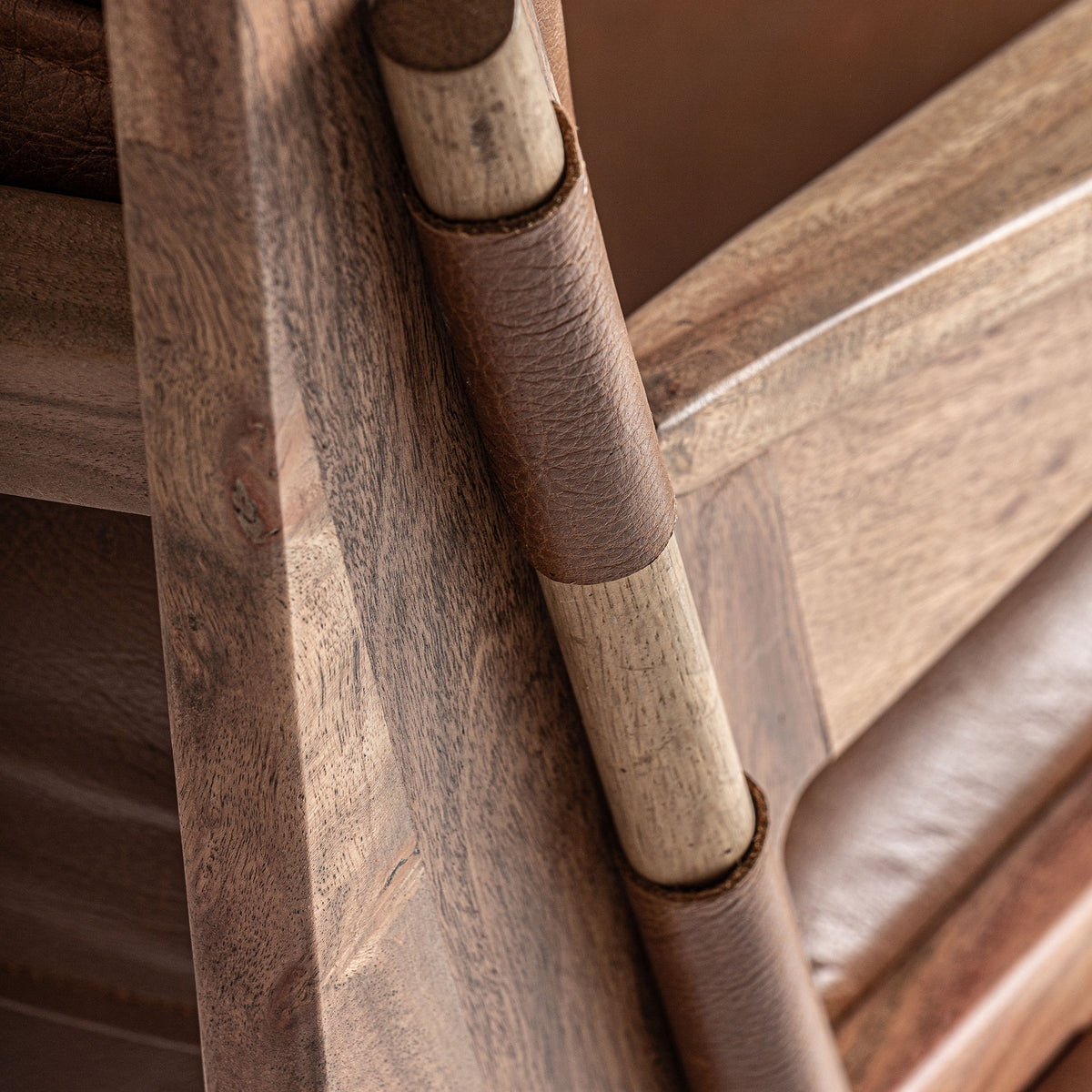 Sillón Melle — Piel marrón